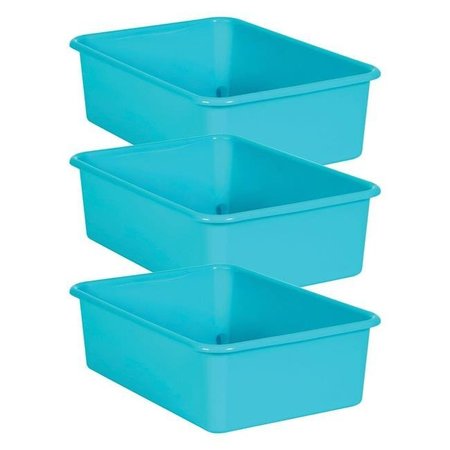 TEACHER CREATED RESOURCES Cubby Storage Bin, Plastic, Teal TCR20407-3